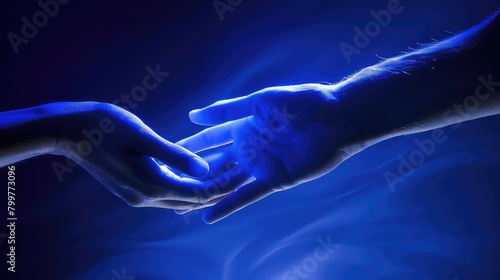 A spiritual concept of divine love and care conveyed through a helping hand image.