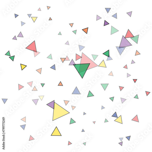 Set of template with colorful gradient triangle pattern on each corner position with white space. Horizontal crystal banners, faceted colorful 
