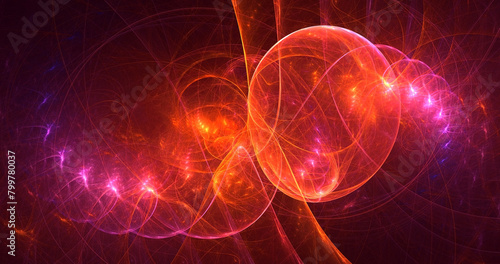 3D manual rendering abstract colorful fractal light background. Its not AI Generatd illustration.