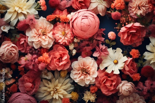 Wallpaper Mural Creative background of summer flowers. Flat lay. Nature concept. Torontodigital.ca