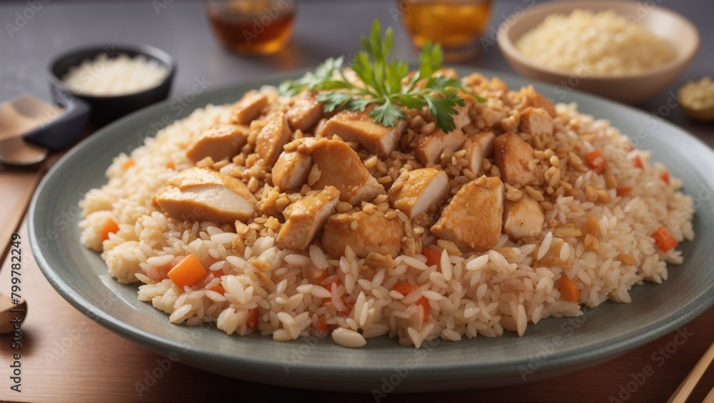 rice with chicken rice with chicken