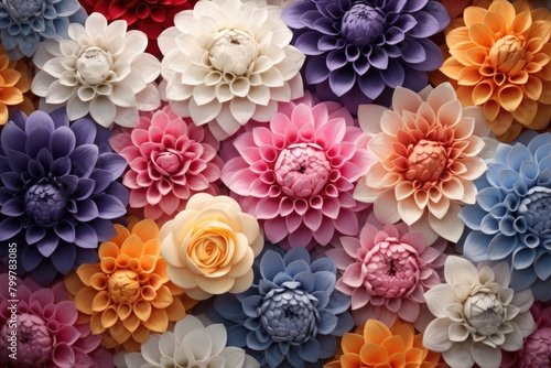Creative background of summer flowers. Flat lay. Nature concept.