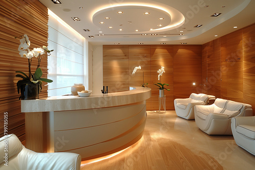 Interior view of an upscale clinic