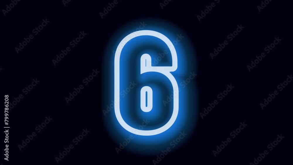 Counting from 10 to 0 neon numbers animation. Counting from 10 to 0 neon numbers animation.