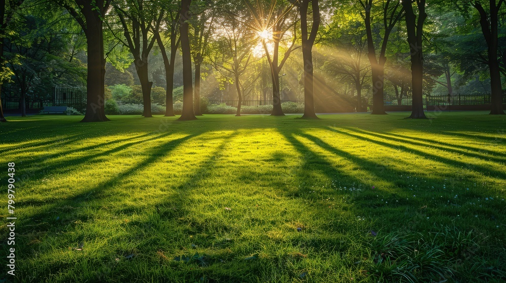 The fading light of sunset casts a soft, golden glow over a field of green grass, the dew drops shimmering in its warmth. The fading light of sunset casts a soft, golden glow over a field of green grass, the dew drops shimmering in its warmth.