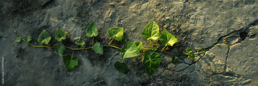 A serene image capturing the resilience of ivy as it grows across a rocky surface, highlighting the contrast between nature and stone A serene image capturing the resilience of ivy as it grows across a rocky surface, highlighting the contrast between nature and stone