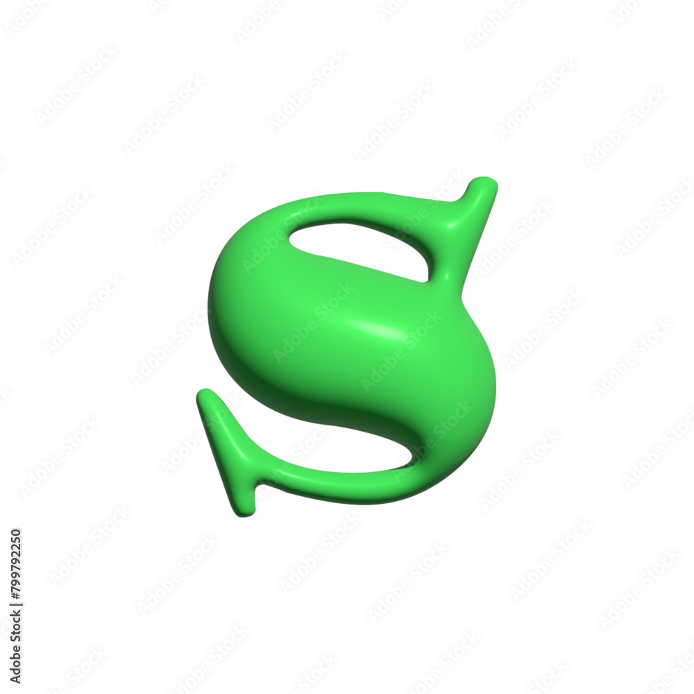 Fototapeta premium 3D alphabet letters isolated with white background