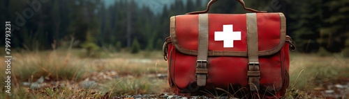 Bring along a basic first aid kit equipped for minor injuries and common ailments that could occur while camping photo