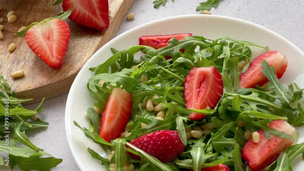 Vitamin salad of strawberry with arugula Vitamin salad of strawberry with arugula