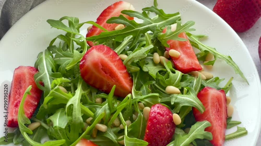 Vitamin salad of strawberry with arugula Vitamin salad of strawberry with arugula