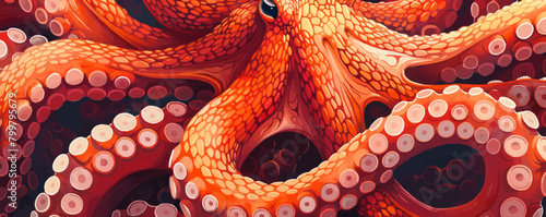Tentacles of an octopus. vector simple illustration