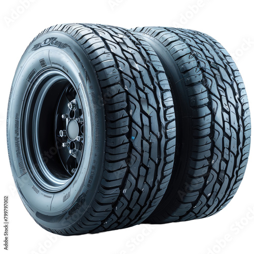Car tires On isolated transparent PNG background © Ferdous