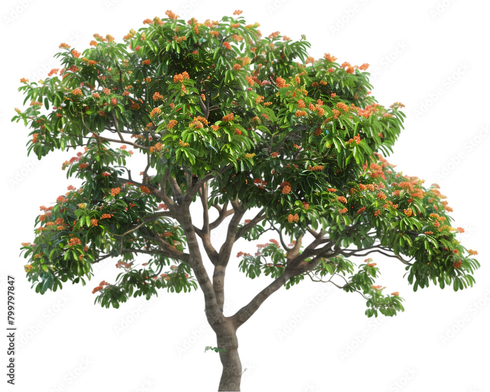 Green tree isolated on transparent background Green tree isolated on transparent background