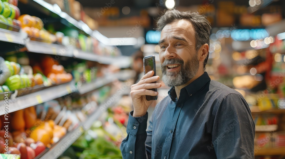 Store owner stays connected with suppliers and customers alike while on the supermarket floor.