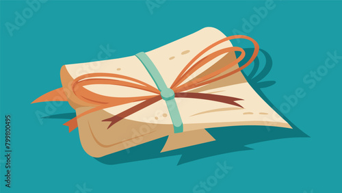 A bundle of faded letters tied with a ribbon holds a lifetime of memories between two old friends who still write to each other after all these years.. Vector illustration