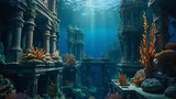 Under the sea that shines brightly in an ancient temple surrounded by water It is home to fish and statues, combining architecture, art and religion.