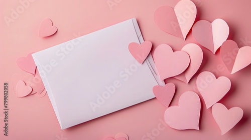 Against a blush pink backdrop, a finely crafted paper heart takes center stage, offering a message of love and sweetness. 