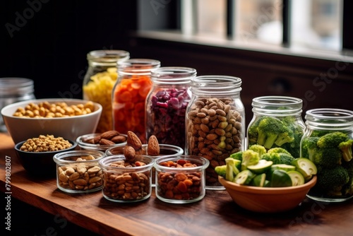 Gluten-Free Vegan Meal Spread Highlighting Fresh Organic Produce on a Rustic Setup