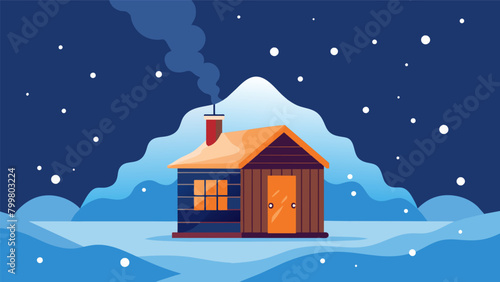 In the midst of a blizzard the sauna becomes a refuge of warmth and relaxation providing a welcome break from the harsh conditions..