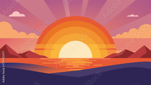 With each passing minute the sunrise brought a sense of calm to our hearts and a deeper connection to our conversation.. Vector illustration