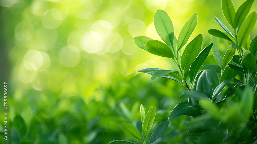 detailed close - up of green foliage on bright background detailed close - up of green foliage on bright background