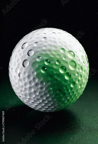 _A-white-golf-ball-with-water-droplets