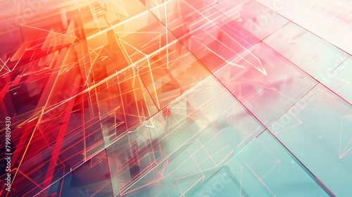 Geometrical lines and light, tech-themed gaming pattern wallpaper