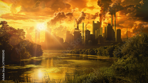 Imagine a dystopian future where natural resources are rationed based on individual carbon footprints, leading to social upheaval and rebellion. photo