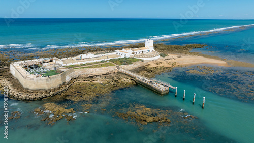 vista aérea del castillo de Sancti Petri en el termino municipal de San Fernando, Cádiz photo