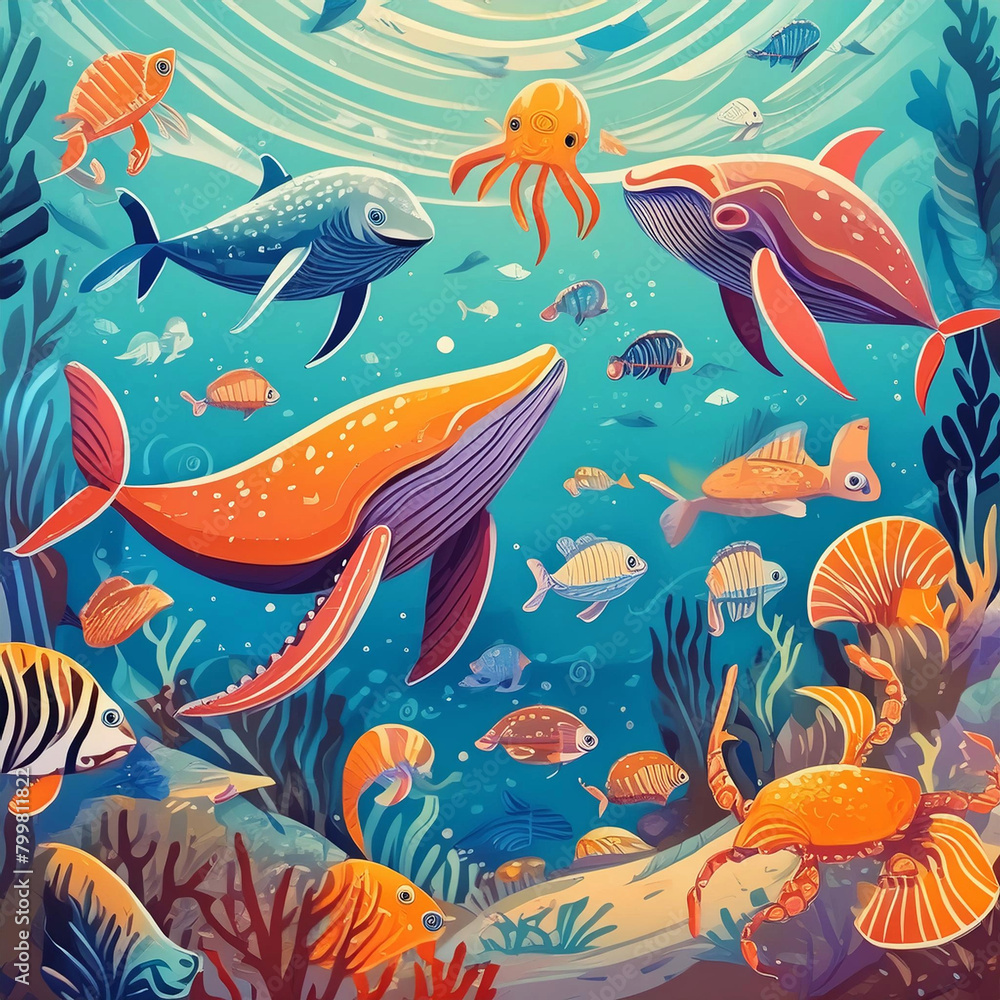 자유로운 바다동물들