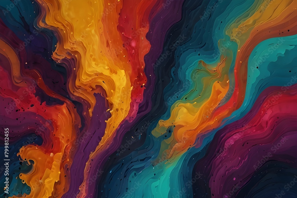 Abstract organic colorful background wallpaper design (Generative AI) animation style