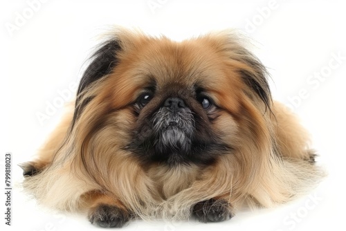 The Pekingese dog breed, known for its small size and lion-like appearance