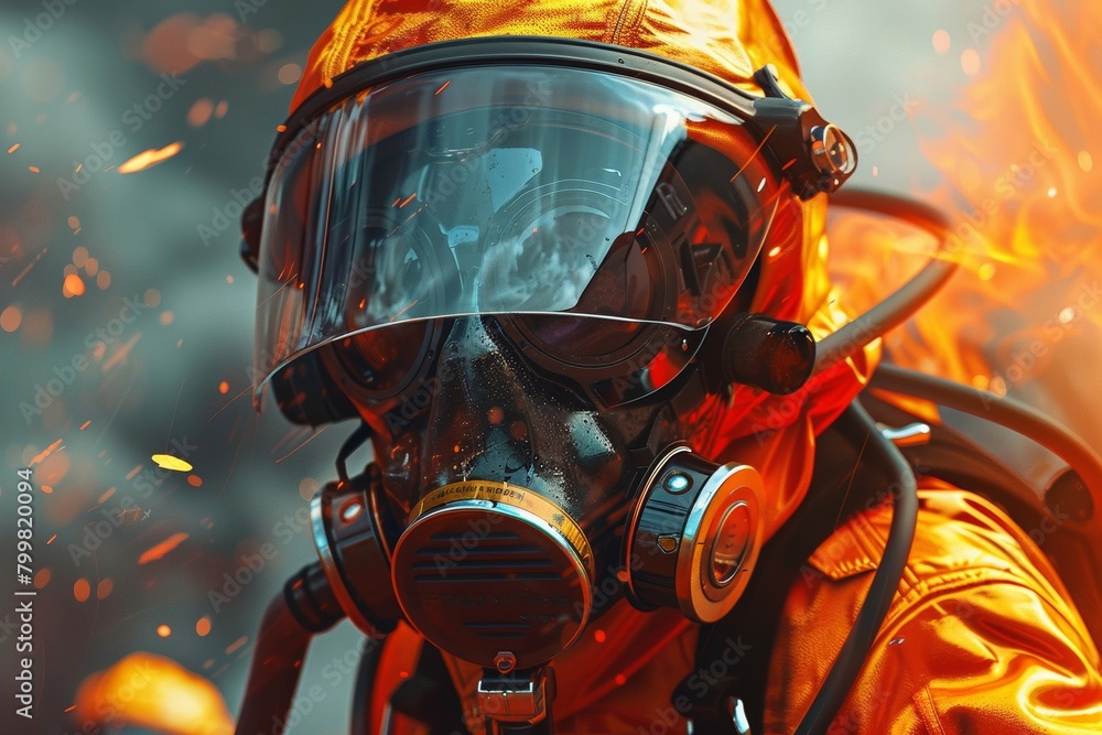 Person in Hazmat Suit and Gas Mask
Person in Hazmat Suit and Gas Mask