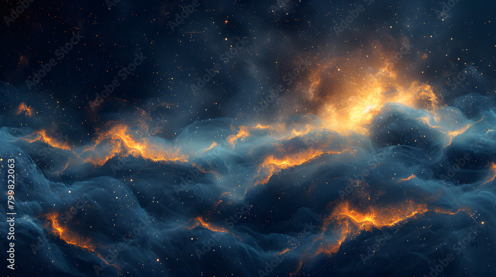Cosmic Emergence: Abstract Digital Illustration