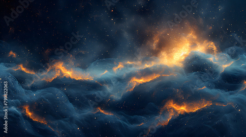 Cosmic Emergence  Abstract Digital Illustration