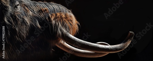 close up of mammoth tusk photo