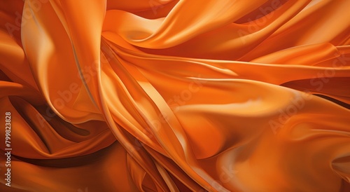Vibrant orange fabric abstract background