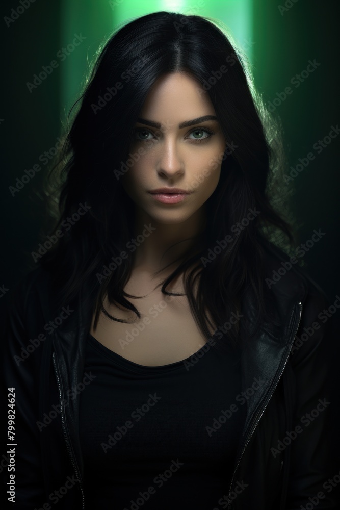 Mysterious woman in dark attire Mysterious woman in dark attire
