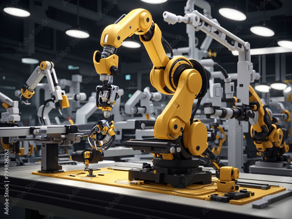 Automated Precision, The Robotic Arm in Factory Production Automated Precision, The Robotic Arm in Factory Production