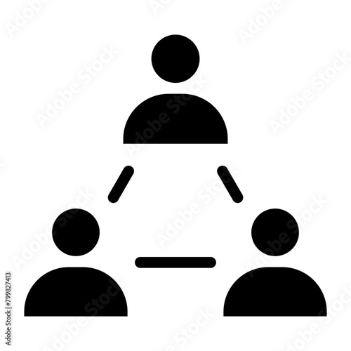 third party icon. people network and connecting people icon	