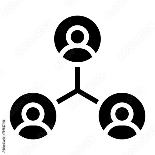 third party icon. people network and connecting people icon	