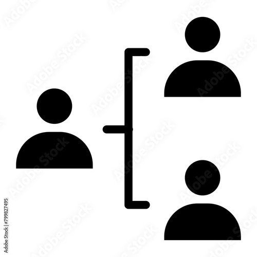 third party icon. people network and connecting people icon	