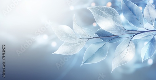 Ethereal Foliage in Soft Blue Tones