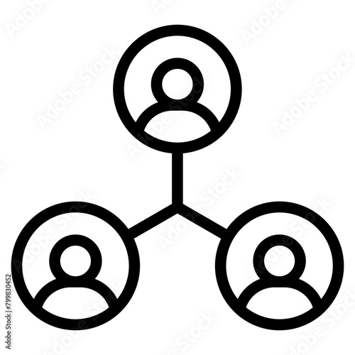 third party icon. people network and connecting people icon	
