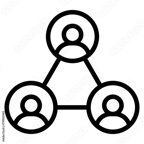 third party icon. people network and connecting people icon	
