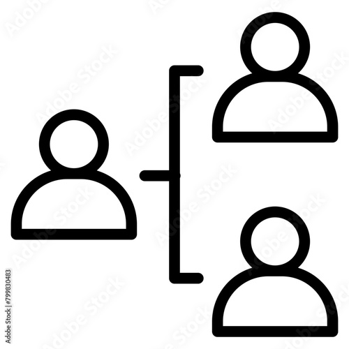 third party icon. people network and connecting people icon	
