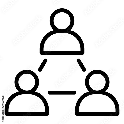 third party icon. people network and connecting people icon	
