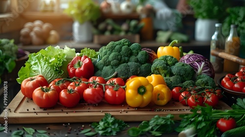 Nutrition and Wellness: Colorful Vegetable Composition in Clinical Environment