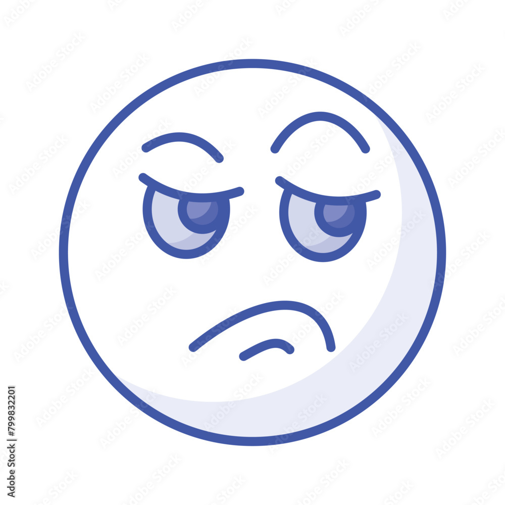 Pixel perfect icon of jealous emoji, isolated on white background Pixel perfect icon of jealous emoji, isolated on white background