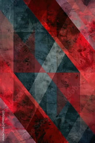 Ruby and Slate Abstract geometric pattern background © GFX Art
